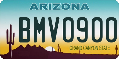 AZ license plate BMV0900