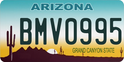 AZ license plate BMV0995