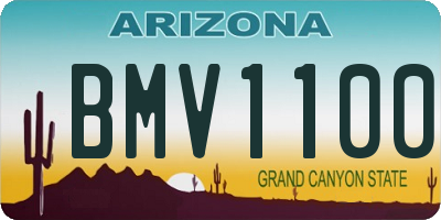 AZ license plate BMV1100