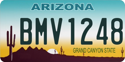 AZ license plate BMV1248