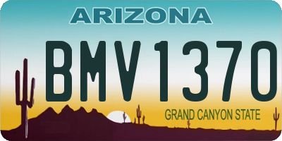 AZ license plate BMV1370
