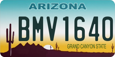 AZ license plate BMV1640