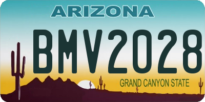 AZ license plate BMV2028
