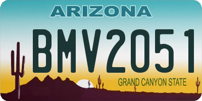 AZ license plate BMV2051
