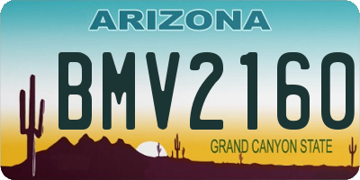 AZ license plate BMV2160