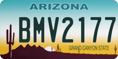 AZ license plate BMV2177