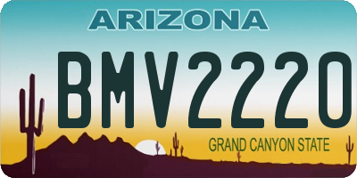 AZ license plate BMV2220