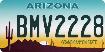 AZ license plate BMV2228