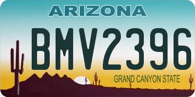AZ license plate BMV2396