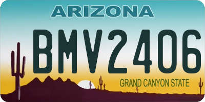 AZ license plate BMV2406