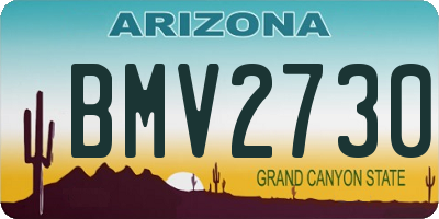 AZ license plate BMV2730