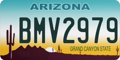 AZ license plate BMV2979