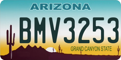 AZ license plate BMV3253