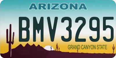 AZ license plate BMV3295