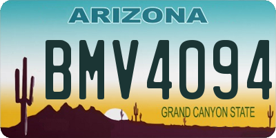 AZ license plate BMV4094