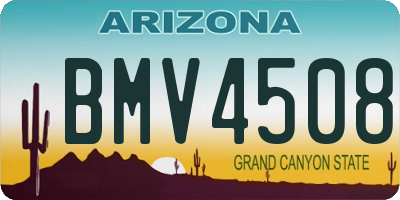 AZ license plate BMV4508