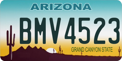 AZ license plate BMV4523