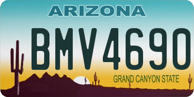 AZ license plate BMV4690