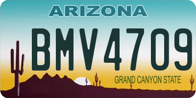 AZ license plate BMV4709