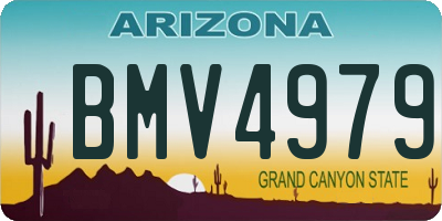 AZ license plate BMV4979