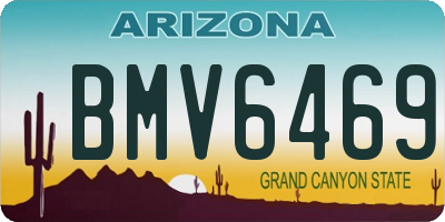 AZ license plate BMV6469