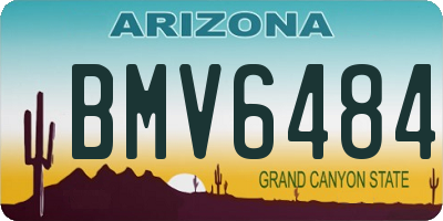AZ license plate BMV6484