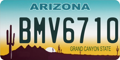 AZ license plate BMV6710