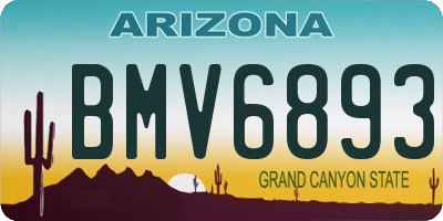 AZ license plate BMV6893