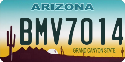 AZ license plate BMV7014