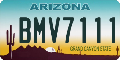 AZ license plate BMV7111