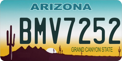 AZ license plate BMV7252