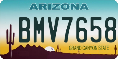 AZ license plate BMV7658