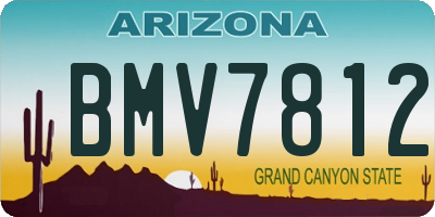 AZ license plate BMV7812
