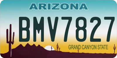 AZ license plate BMV7827