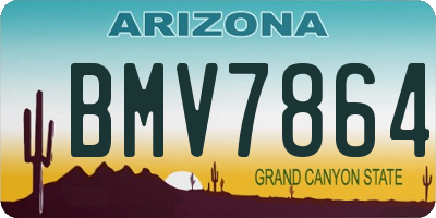 AZ license plate BMV7864