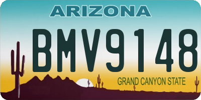 AZ license plate BMV9148