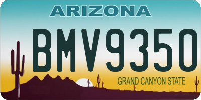 AZ license plate BMV9350