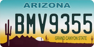 AZ license plate BMV9355