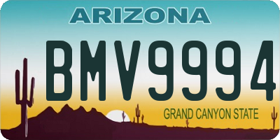 AZ license plate BMV9994