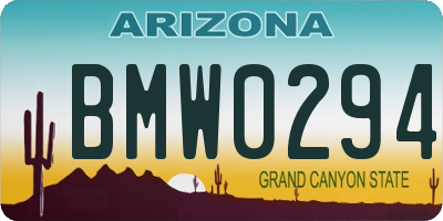 AZ license plate BMW0294