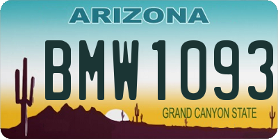 AZ license plate BMW1093