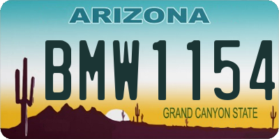 AZ license plate BMW1154