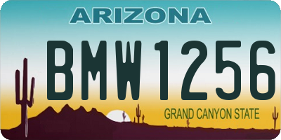 AZ license plate BMW1256