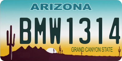 AZ license plate BMW1314