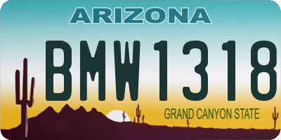 AZ license plate BMW1318
