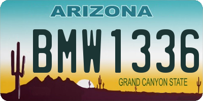 AZ license plate BMW1336