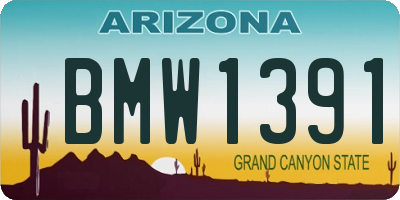 AZ license plate BMW1391