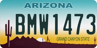 AZ license plate BMW1473
