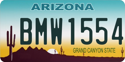 AZ license plate BMW1554