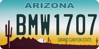 AZ license plate BMW1707